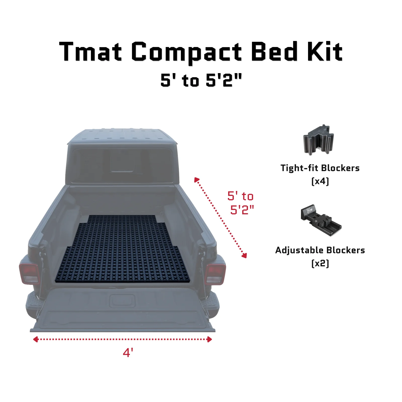 Tmat Truck Bed Organizer Slide Out Mat | Ford Maverick Short Bed