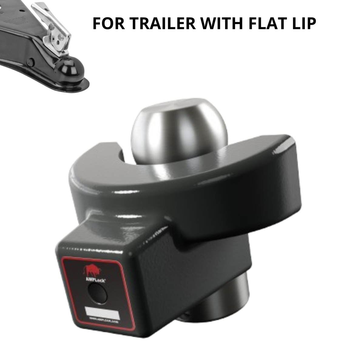 AMPLock Ball Coupler Lock - Flat Lip Design (Standard Trailer)