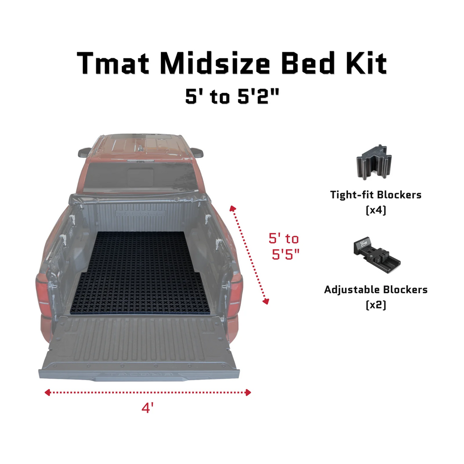 Tmat Truck Bed Organizer Slide Out Mat | Ford Ranger Short Bed