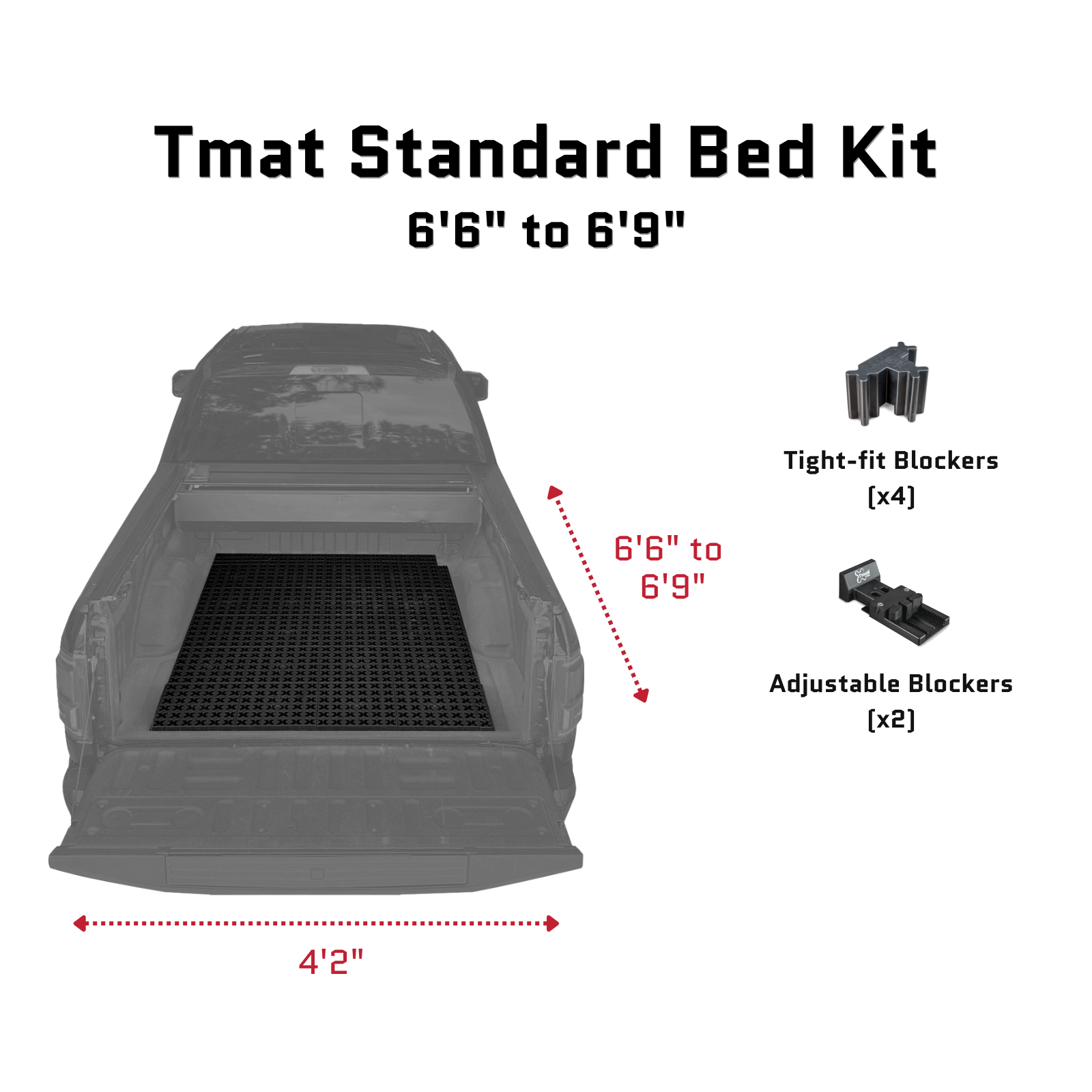 Tmat Truck Bed Organizer Slide Out Mat | GMC Sierra 2500/3500 HD Standard Bed